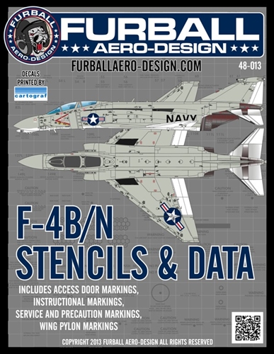 Furball decal 1/48 stencil & data sheet for F-4B/N - FUR48013 Furball decal 1/48 stencil & data sheet for F-4B/N - FUR48013